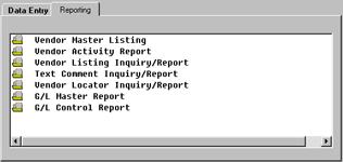 AP File Maintenance Reporting