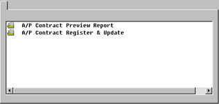Accounts Payable Contract Report Selector
