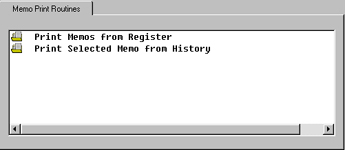 Memo Print Selector