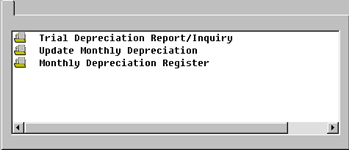 Monthly Depreciation