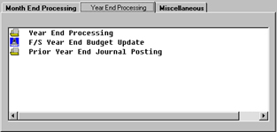 Year End Processing