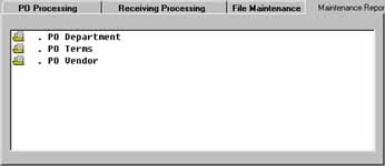 PO Maintenance Report