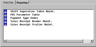 Shift POS Menu