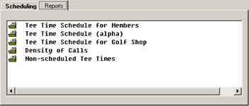 Tee Time Schedule Reports